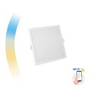 Spectrum LED Einbauleuchte Algine Smart Home eckig 12W weiß 1150lm warmweiß-Kaltweiß 2700K-6500K dimmbar