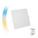 Spectrum LED Einbauleuchten Algine Smart Home eckig 22W weiß 2000lm warmweiß-Kaltweiß 2700K-6500K dimmbar