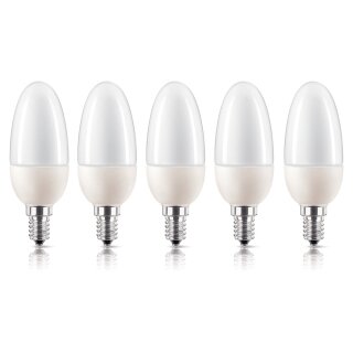 5 x Philips Softone Kerze 5W = 20W E14 Energiesparlampe Sparlampe warm warmweiß