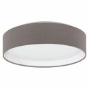 Eglo LED Deckenleuchte Pasteri rund Ø32cm anthrazit braun weiß 11W 950lm warmweiß 3000K