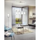 Eglo Pendelleuchte Hängeleuchte 72,5cm Pinto Nero nickel matt Rauchglas opal matt 3-flammig max 3 x 60W E27