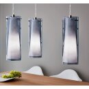 Eglo Pendelleuchte Hängeleuchte 72,5cm Pinto Nero nickel matt Rauchglas opal matt 3-flammig max 3 x 60W E27