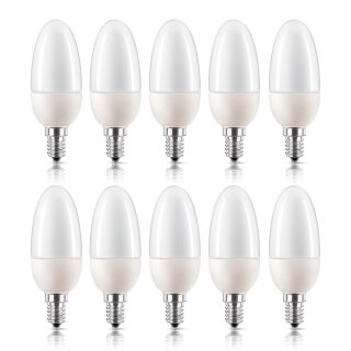 10 x Philips Softone Kerze 5W = 20W E14 Energiesparlampe Sparlampe warm warmweiß