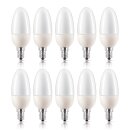 10 x Philips Softone Kerze 5W = 20W E14 Energiesparlampe Sparlampe warm warmweiß