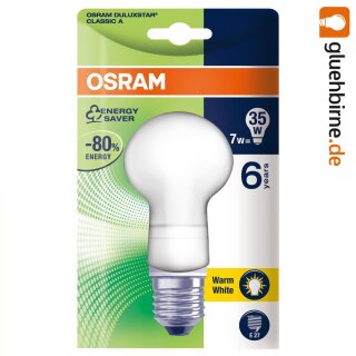 Osram Dulux Classic A 7W = 35W Warmweiß E27...