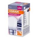 Osram LED Filament Leuchtmittel Parathom Tropfenform 4,5W = 40W B22d matt 470lm warmweiß 2700K DIMMBAR
