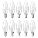 10 x Glühbirne Kerze 25W E14 klar Glühlampe 25 Watt Glühbirnen Glühlampen Kerzen