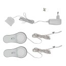 2 x Smartwares LED Schranklicht Silber IP20 4,4W 75lm warmweiß 2700K mit Türsensor