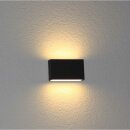 Ranex LED Wandleuchte Außenleuchte Up&Down Schwarz IP44 5,5W 340lm warmweiß 3000K