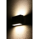 Ranex LED Wandleuchte Außenleuchte Up&Down Schwarz IP44 5,5W 340lm warmweiß 3000K