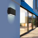 Ranex LED Wandleuchte Außenleuchte Up&Down Schwarz IP44 5,5W 340lm warmweiß 3000K