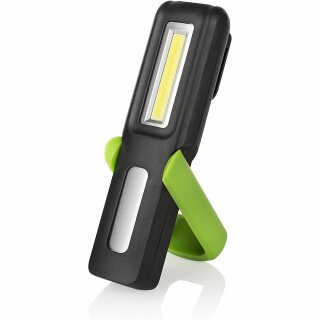 Smartwares LED Arbeitsleuchte Akku USB Taschenlampe 2 x 3W schwarz Ladestand Magnet innen & außen IP44