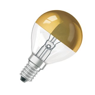 Bellight Tropfen Glühbirne 25W E14 Kopfspiegel Gold Glühlampe 25 Watt Glühbirnen dimmbar