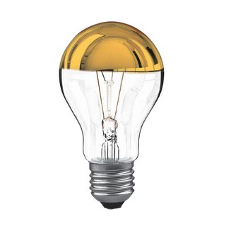 Bellight Glühbirne Birnenform A60 40W E27 Kopfspiegel Gold Glühlampe 40 Watt Glühbirnen dimmbar