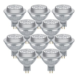 10 x Osram LED Leuchtmittel Parathom Reflektor MR16 7,8W = 50W GU5,3 621lm 827 warmweiß 2700K DIMMBAR