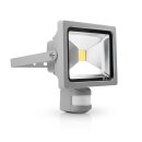 Smartwares LED Fluter Strahler Grau IP44 20W 1500lm Tageslicht 6400K 110° Bewegungsmelder