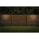 Smartwares LED Außenleuchte Wand & Decke rund Ø17cm Schwarz IP44 3,7W 120lm warmweiß 3000K