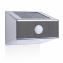 Smartwares LED Solar Wandleuchte Silber IP43 4 x 0,5W 75lm warmweiß 3000K Bewegungsmelder