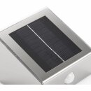 Smartwares LED Solar Wandleuchte Silber IP43 4 x 0,5W 75lm warmweiß 3000K Bewegungsmelder