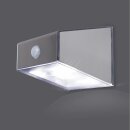 Smartwares LED Solar Wandleuchte Silber IP43 4 x 0,5W 75lm warmweiß 3000K Bewegungsmelder