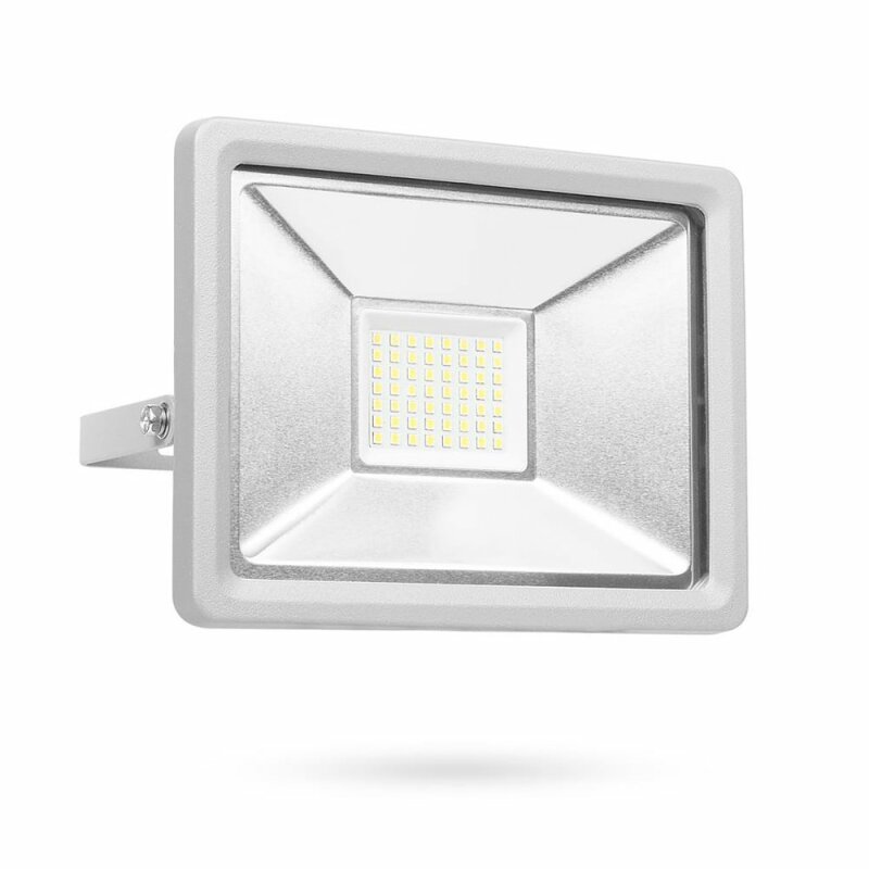 Smartwares LED Fluter Strahler Silber IP65 50W 4150lm Neutralweiß 4000K 100° 