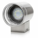 Smartwares LED Wandleuchte Außenleuchte Edelstahl IP44 3W GU10 230lm Warmweiß 3000K