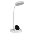 Smartwares LED Tischleuchte Schreibtischlampe Weiß 5W 180lm Dimmfunktion, Laden per Induktion