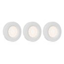 3 x Smartwares LED Unterbauleuchten Spots IP20 3 x 1,8W 120lm warmweiß 3000K 100° dimmbar mit Sensor