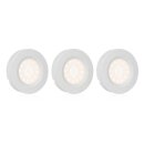 3 x Smartwares LED Unterbauleuchten Spots IP20 3 x 1,8W 120lm warmweiß 3000K 100° dimmbar mit Sensor