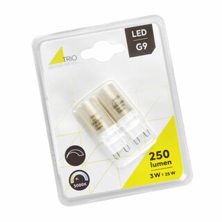 2 x Trio LED Leuchtmittel Stiftsockel 3W = 25W G9 250lm warmweiß 3000K dimmbar