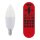 LED Smart Leuchtmittel Kerze 6W = 40W E14 matt RGB + CCT + dimmbar App inkl. Fernbedienung