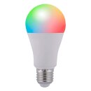 LED Smart Leuchtmittel Birnenform 10W = 60W E27 matt RGB + CCT + dimmbar App inkl. Fernbedienung