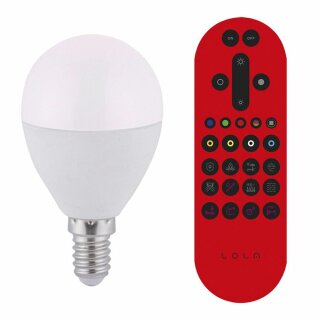 LeuchtenDirekt LED Leuchtmittel Tropfen 6W = 40W E14 matt 470lm 2700-5000K RGB CCT DIMMBAR