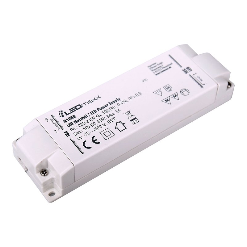 LED Netzteil EVG Converter für LED Strip 12V 60W IP20, 19,98 €