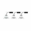 3 x Paulmann LED Einbaustrahler Set weiß matt schwenkbar IP23 6,8W LED Coin Modul warmweiß 2700K D84 für 68er Loch DIMMBAR