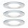 3 x Paulmann LED Einbaustrahler Set Alu gedreht starr IP44 6,8W LED Coin Modul warmweiß 2700K D78 für 68er Loch DIMMBAR
