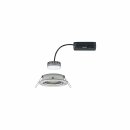 Paulmann LED Einbaustrahler Set Eisen gebürstet schwenkbar IP23 6,8W LED Coin Modul warmweiß 2700K D84 für 68er Loch DIMMBAR