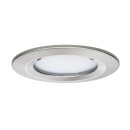 Paulmann LED Einbaustrahler Set Eisen gebürstet starr IP44 6,8W LED Coin Modul warmweiß 2700K D78 für 68er Loch DIMMBAR