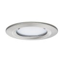 Paulmann LED Einbaustrahler Set Eisen gebürstet starr IP44 6,8W LED Coin Modul warmweiß 2700K D78 für 68er Loch DIMMBAR