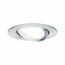 Paulmann LED Einbaustrahler Set Alu gedreht schwenkbar IP23 6,8W LED Coin Modul warmweiß 2700K D84 für 68er Loch