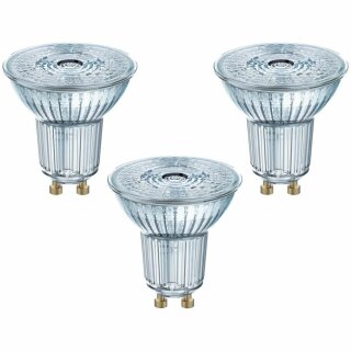 3 x Osram LED Glas Reflektor 2,6W = 35W GU10 230lm warmweiß 2700K 36°