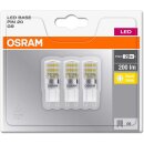 3 x Osram LED Leuchtmittel Stiftsockellampe Base Pin 20 1,9W = 20W G9 200lm warmweiß 2700K