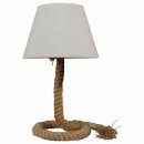 Näve Tischleuchte Rope Seil Textilschirm Ø24cm natur braun max. 1 x 40W E27