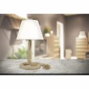 Näve Tischleuchte Rope Seil Textilschirm Ø24cm natur braun max. 1 x 40W E27
