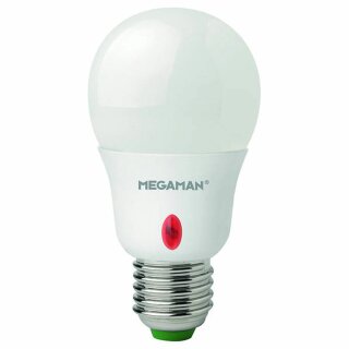 Megaman LED Birne 8W = 36W E27 matt 420lm warmweiß 2800K Sensor Auto-An bei Dunkelheit