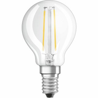 Osram LED Filament Leuchtmittel Tropfen 1,3W = 15W E14 klar 136lm warmweiß 2700K 300°