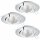 3 x Eglo LED Einbauleuchte Einbaustrahler Tedo 1 Chrom IP20 3 x 5W GU10 400lm warmweiß 3000K Stepdimmer