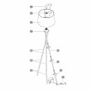 LED Stehleuchte Tripod Stehlampe schwarz Ø45cm 4W = 40W E27 warmweiß mit Schalter