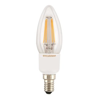Sylvania LED Filament Leuchtmittel ToLEDo Retro Kerze 4,5W = 40W E14 klar 470lm 827 warmweiß 2700K DIMMBAR