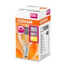 Osram LED Filament Tropfen Classic P 4,5W = 33W E14 Kopfspiegel silber 380lm warmweiß 2700K DIMMBAR